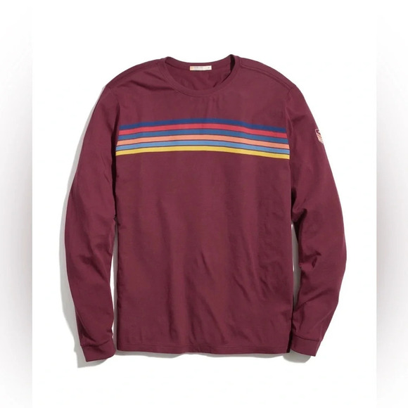 NEW MARINE LAYER Archive Chest Stripe Tee Towny Port Stripe Mens Small